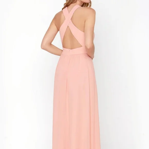 Lulus Chimerical Creation Peach Maxi Dress/ XS. - Picture 4 of 14